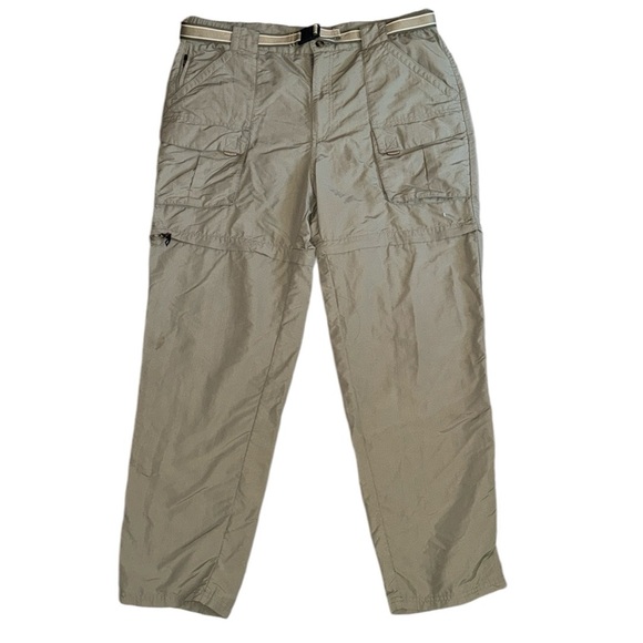 LL Bean Tropicwear Nylon Hiking Cargo Pants Men's large shorts Convertible Olive - Picture 1 of 13